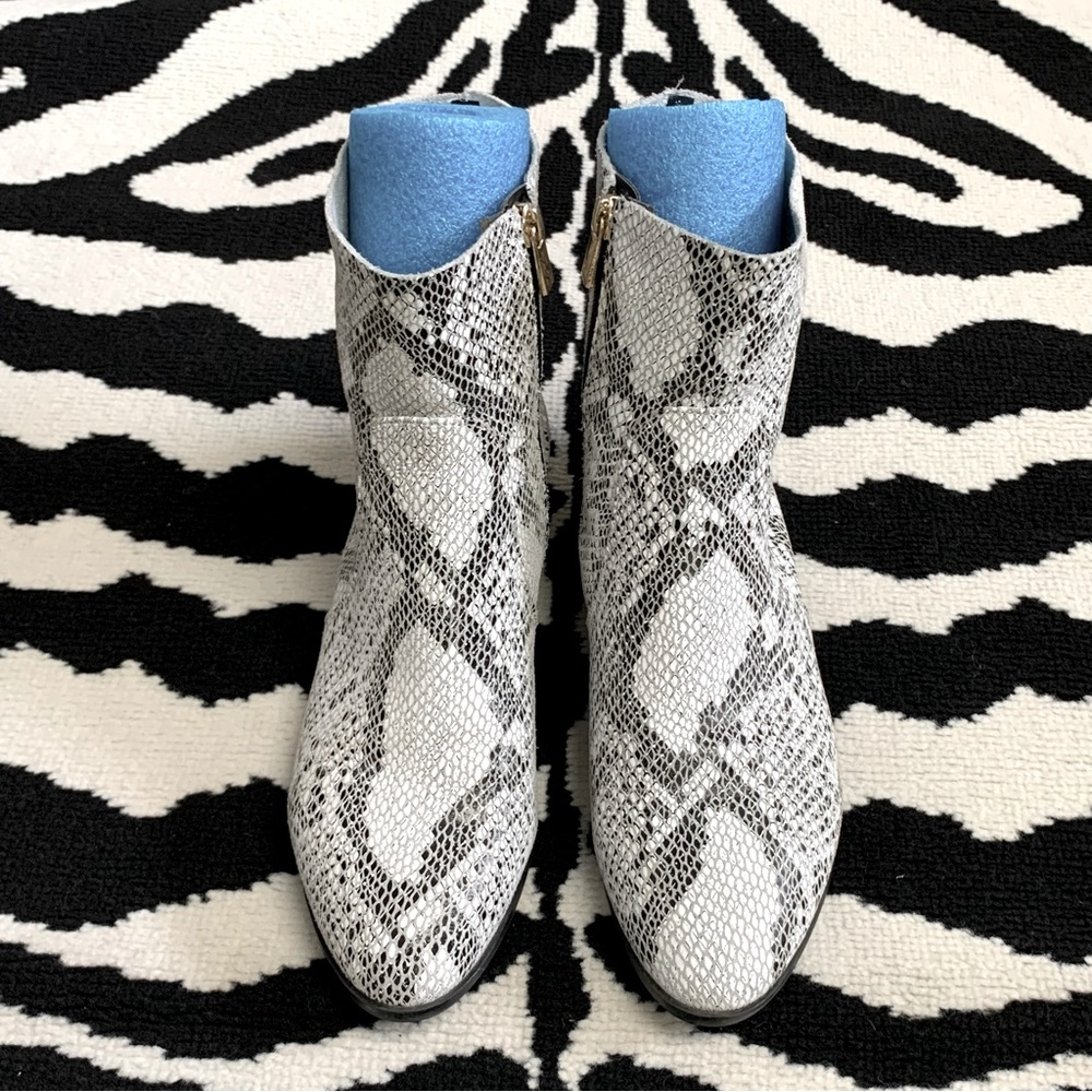 Topshop Klaus Python Snake Print Booties Size 40 - image 4